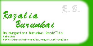 rozalia burunkai business card